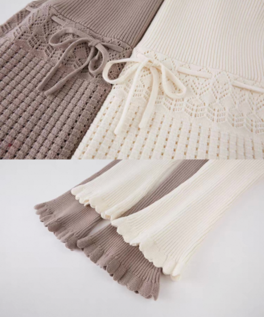 Crochet Knit Off-Shoulder One-Piece / クロシェニットオフショルダーワンピース