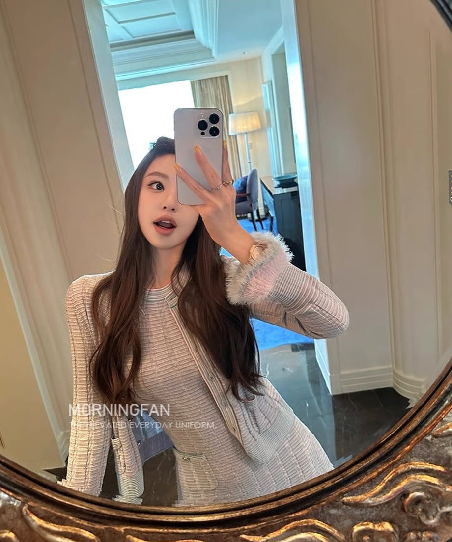 French Lady Knit Onepiece+Cardigan