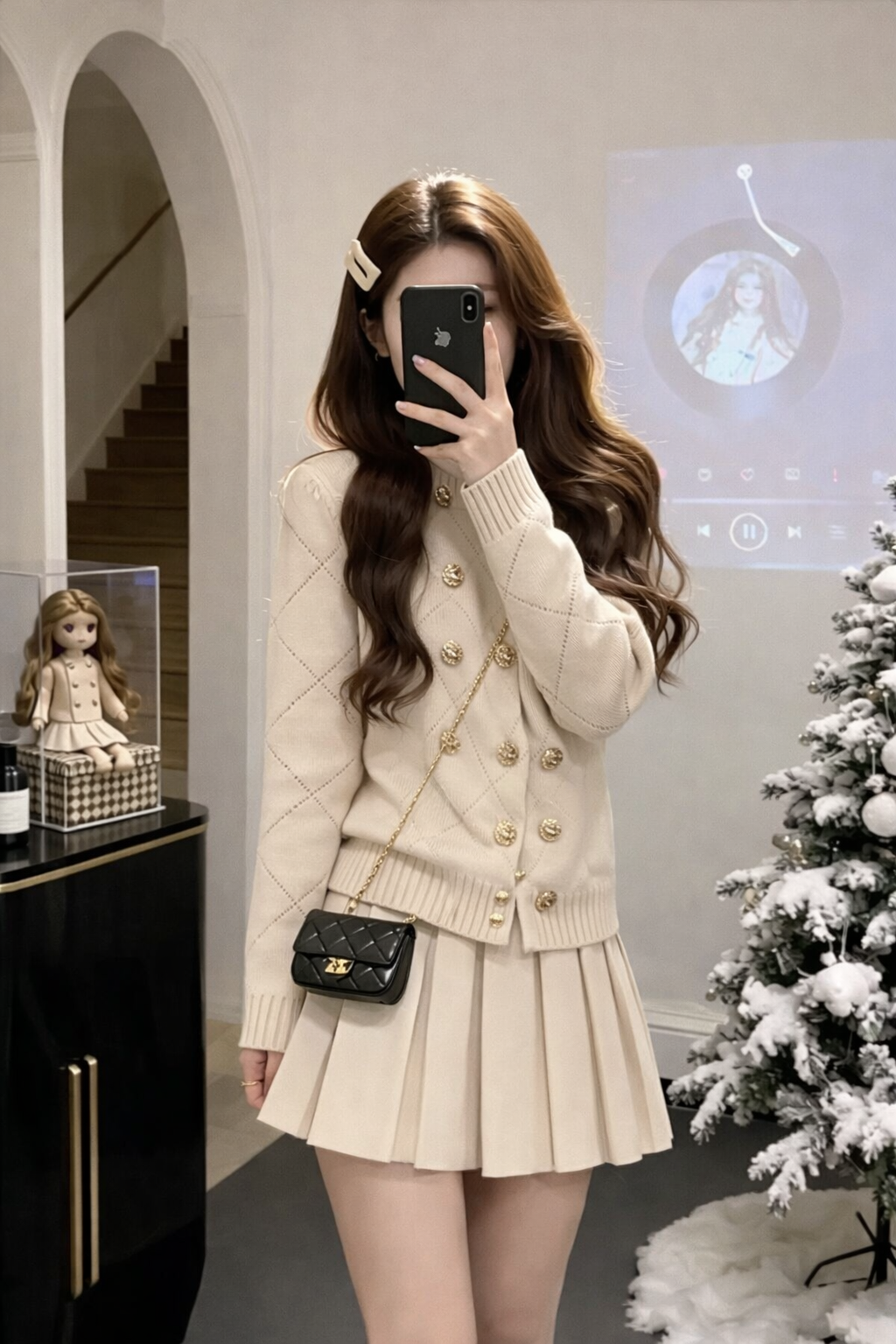 Slim Knit Cardigan+Skirt / スリムニットカーディガン＋スカート