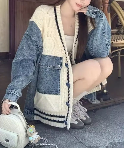 Vintage Patchwork Knit Cardigan / ヴィンテージパッチワークニットカーディガン