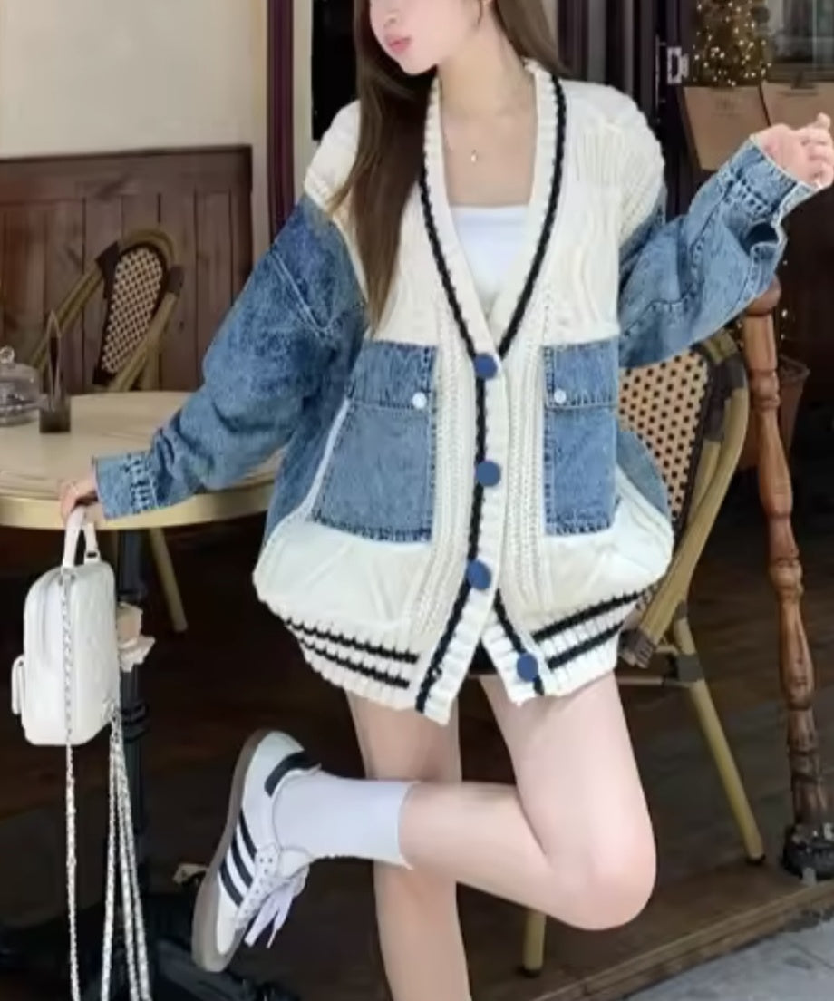 Vintage Patchwork Knit Cardigan / ヴィンテージパッチワークニットカーディガン