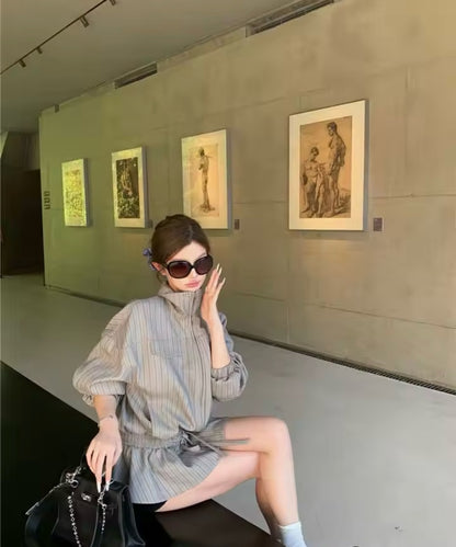 Stripe Blouson Tops / ストライプブルゾントップス