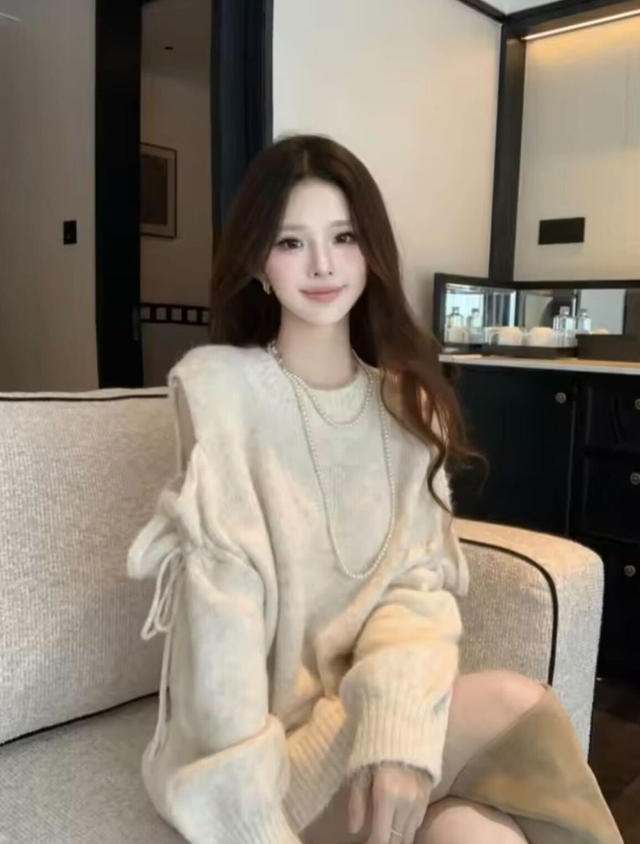 Velvet Touch Open-Shoulder Knit