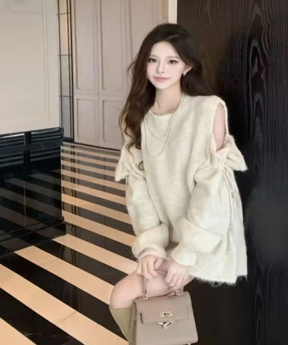 Velvet Touch Open-Shoulder Knit
