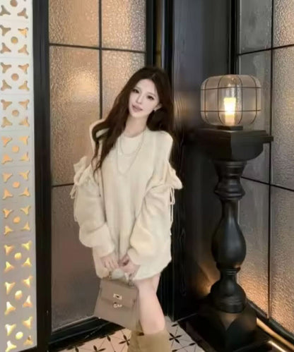 Velvet Touch Open-Shoulder Knit