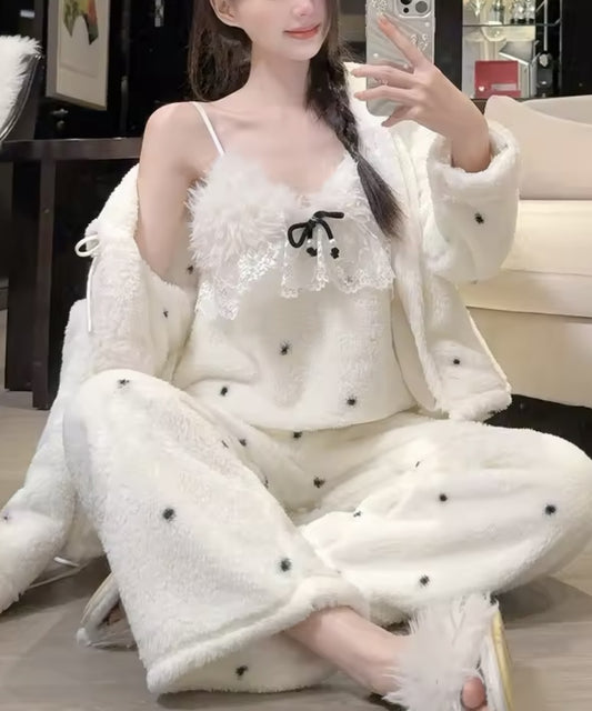 Dot Fluffy Pajama Set / ドットもこもこパジャマセット