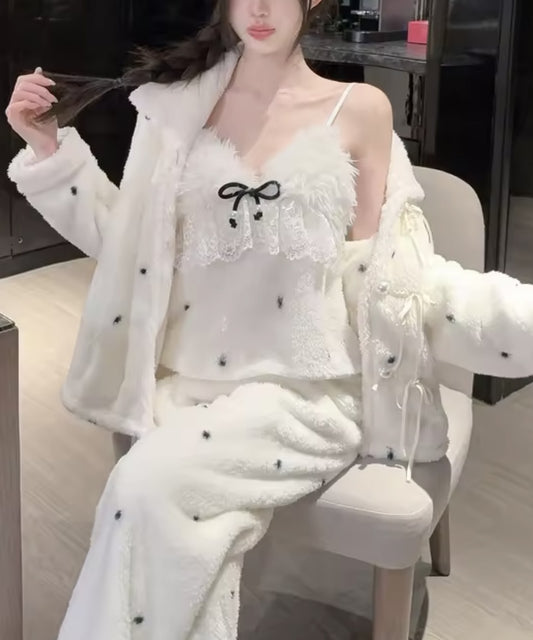 Dot Fluffy Pajama Set / ドットもこもこパジャマセット
