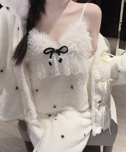 Dot Fluffy Pajama Set / ドットもこもこパジャマセット