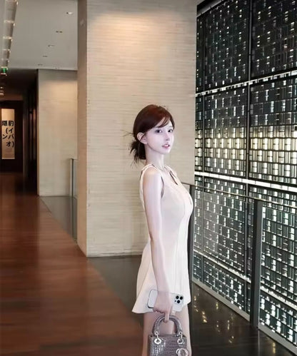 Elegant Zip Mini Dress / エレガントジップミニドレス