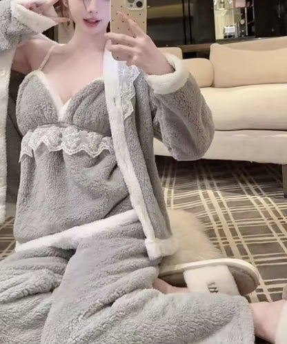 Fluffy Lace Room Wear Set / もこもこレースルームウェアセット