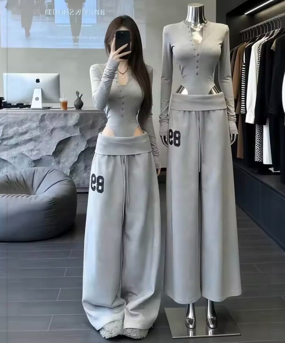 Sporty Lounge Wide-Leg Set / スポーティラウンジワイドレッグセット