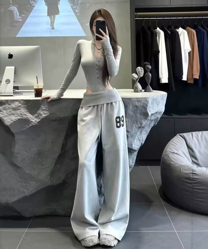 Sporty Lounge Wide-Leg Set / スポーティラウンジワイドレッグセット