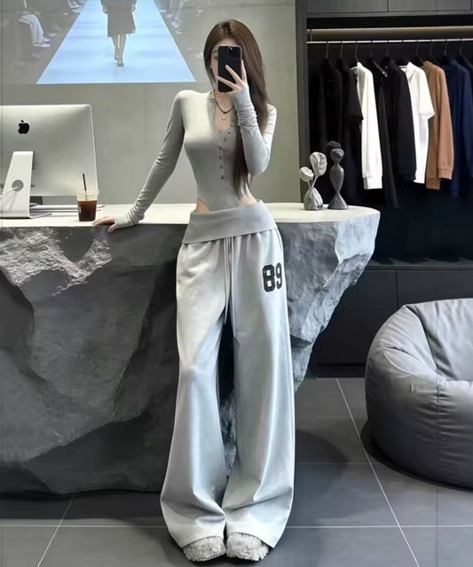 Sporty Lounge Wide-Leg Set / スポーティラウンジワイドレッグセット