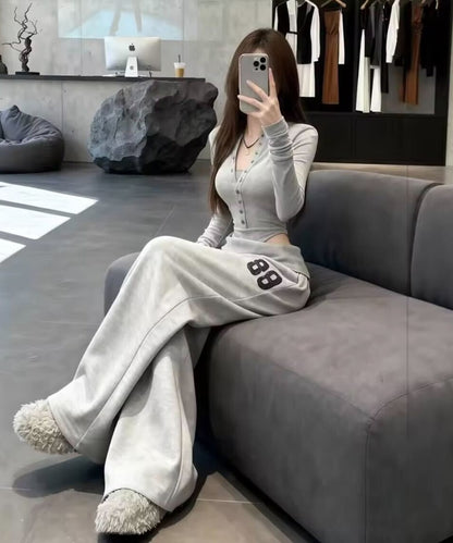 Sporty Lounge Wide-Leg Set / スポーティラウンジワイドレッグセット