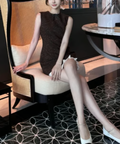 Ribbon Hem Pleated Mini Dress / リボンヘムプリーツミニドレス
