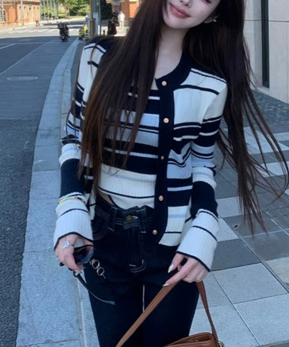 Border Cardigan Set /ボーダーカーディガンセット