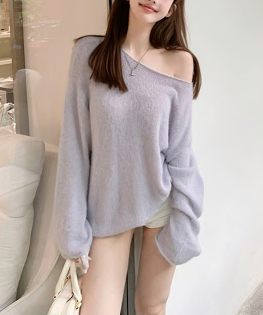 Pure Purple Knit Sweater /ピュアパープルニットセーター