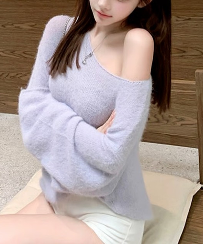 Pure Purple Knit Sweater /ピュアパープルニットセーター
