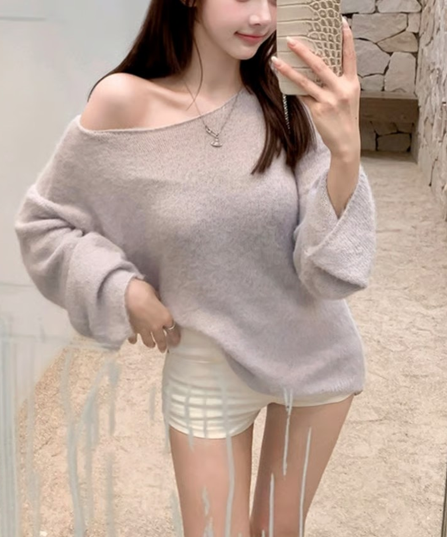 Pure Purple Knit Sweater /ピュアパープルニットセーター