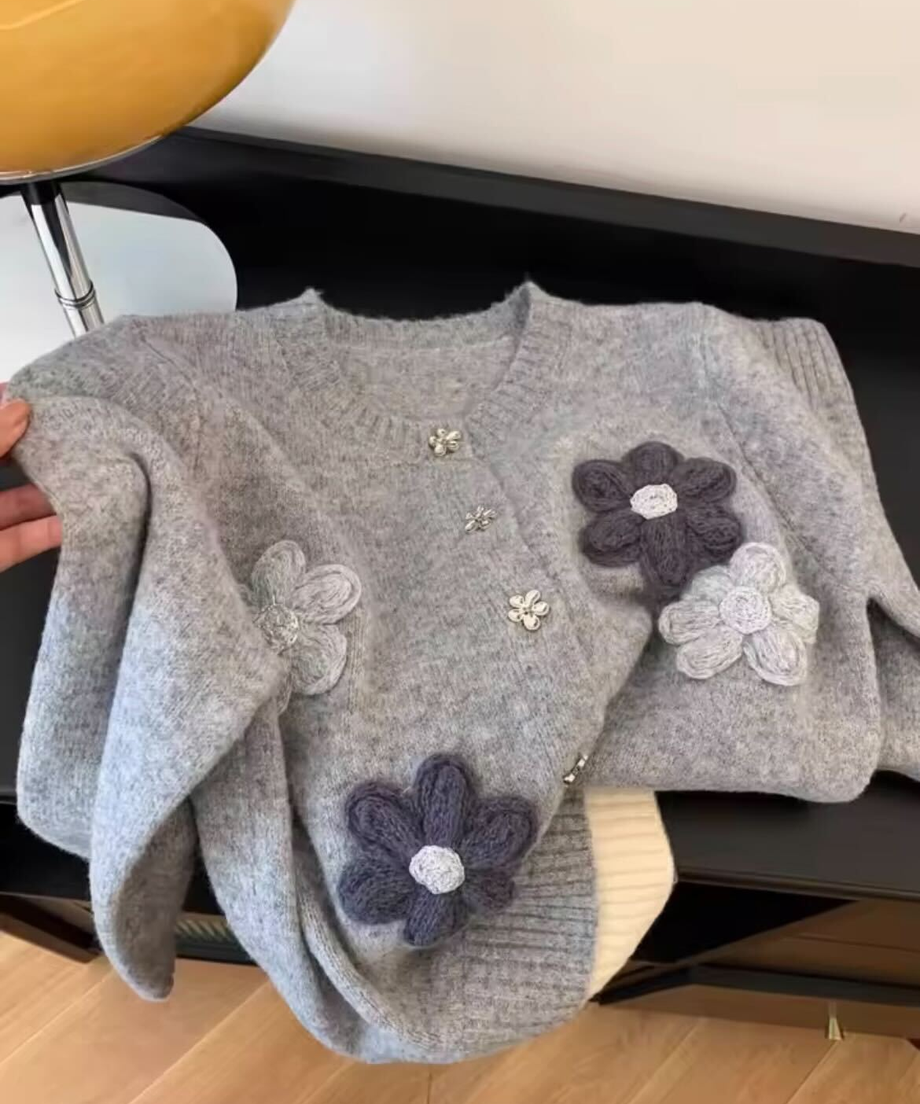 French Flower Cardigan / フレンチフラワーカーディガン
