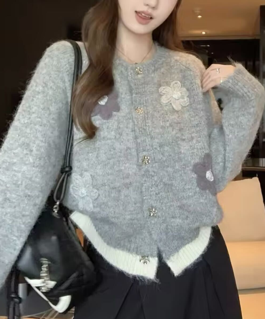 French Flower Cardigan / フレンチフラワーカーディガン