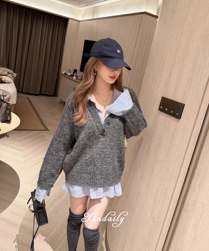 casual shirt Sweater/　カジュアルシャツセーター
