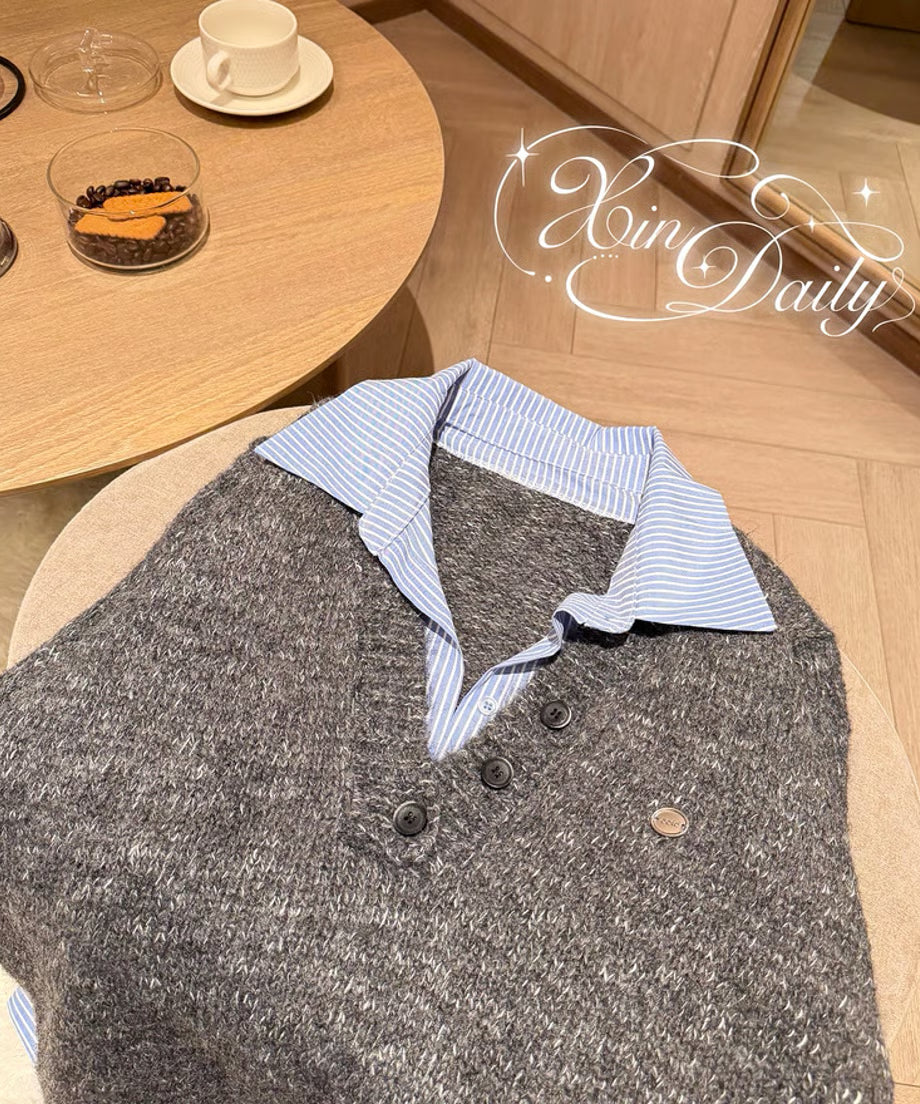 casual shirt Sweater/　カジュアルシャツセーター