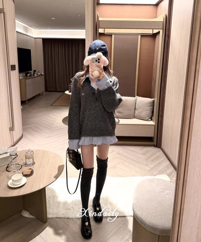 casual shirt Sweater/　カジュアルシャツセーター