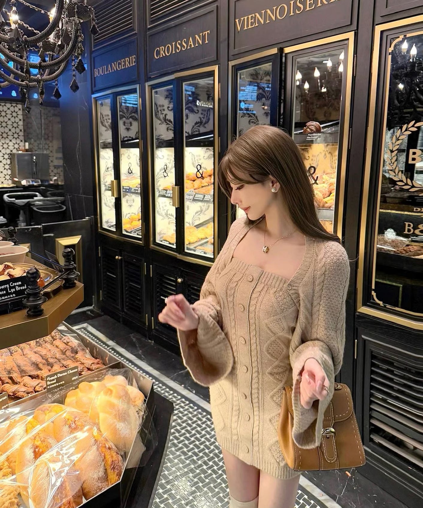 Knit Cardigan＋Strapless Knit OP　