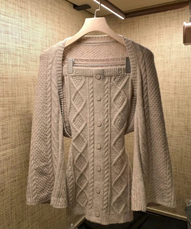 Knit Cardigan＋Strapless Knit OP　