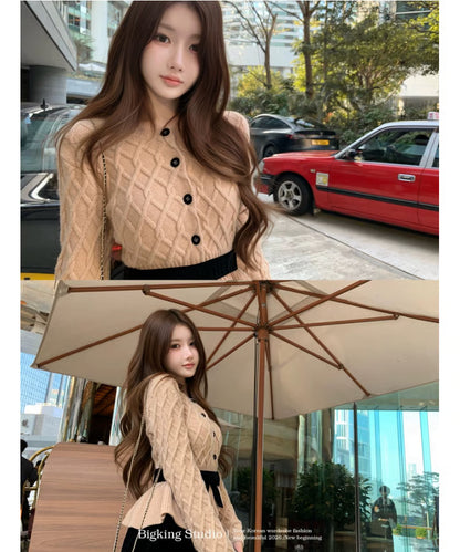 Ribbon Wool Knit Cardigan/リボンウールニットカーディガン