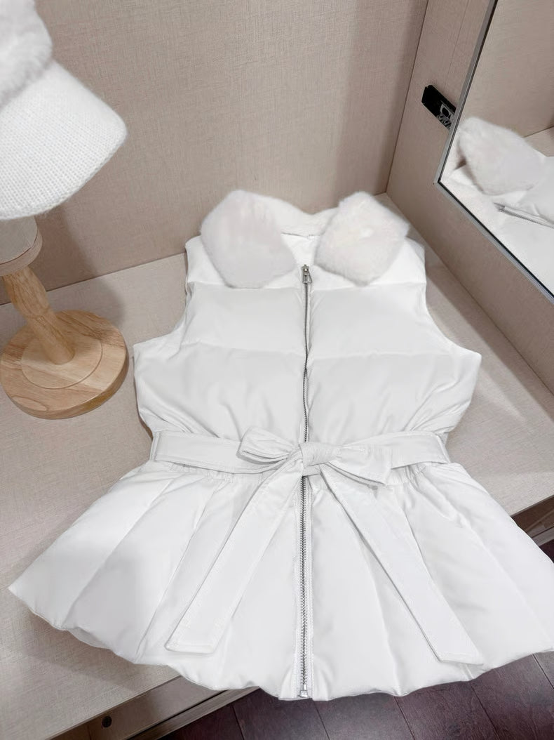 White Vest Down Jacket/