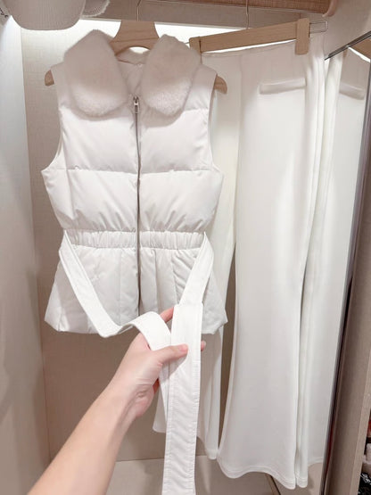 White Vest Down Jacket/