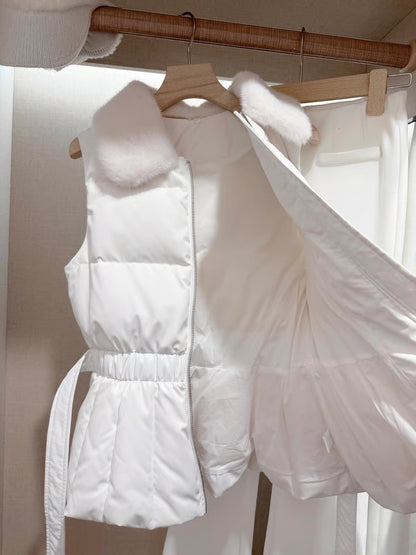 White Vest Down Jacket/