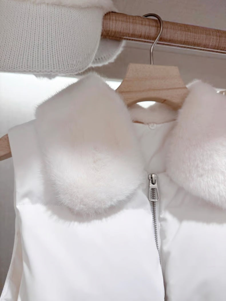 White Vest Down Jacket/