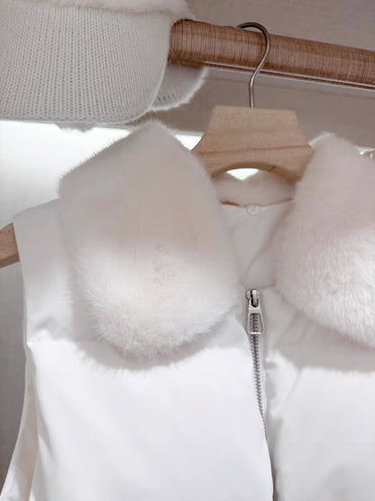 White Vest Down Jacket/