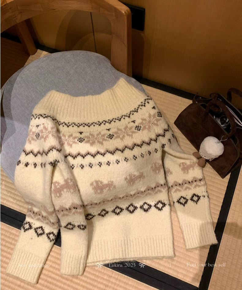 Canadian Knit Sweater/ノルディック柄 カナディアンニットセーター